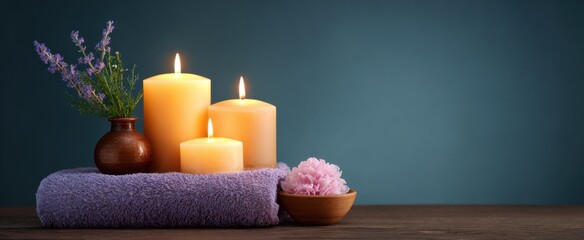 spa setting featuring calming candles and organic decor for ultimate relaxation