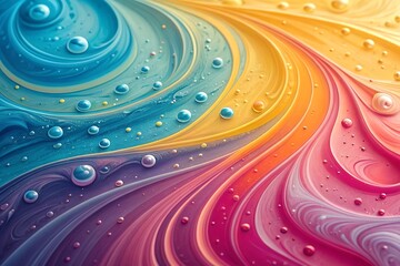 Colorful abstract liquid swirl with smooth fluid motion, dynamic artistic background perfect for creative visuals, branding, and modern design