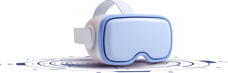 Virtual Reality Headset VR Goggles 3D Illustration