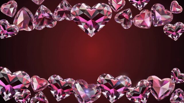 Romantic Crystal Heart Video Sequence.