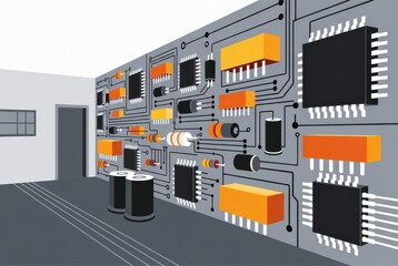 Electrical Safety, Circuit board in service area
