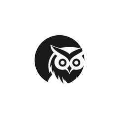 Fototapeta premium owl logo design, animal, illustration, technology, education symbol, school, bird, isolated, abstract, company, logotype, background, wise, fly, night, outline, flat, mascot, knowledge