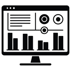 Obraz premium business intelligence vector illustrator icon on white background