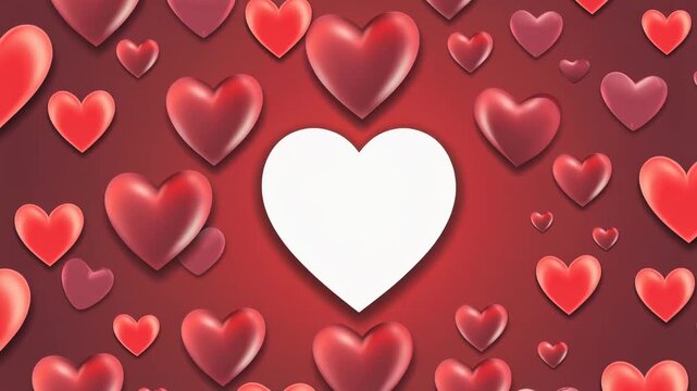 Romantic heart pattern video showcasing love.
