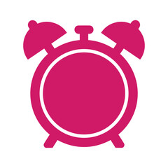 Fototapeta premium Pink Alarm Clock Icon