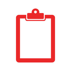 Red Clipboard Vector Icon