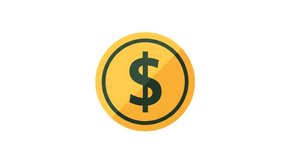 Obraz premium Dollar coin icon representing currency and finance