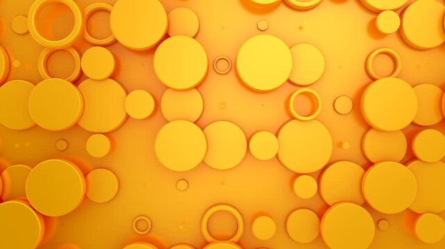 Background of Circles. Abstract motion, loop, two color, 3d rendering, 4k resolution
