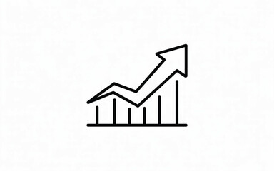 business graph with arrow