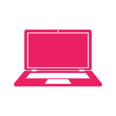Pink Laptop Icon