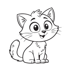 Obraz premium Peeking black cat silhouette vector graphic for animal lovers and pet enthusiasts white background