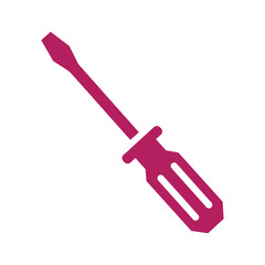 Pink Screwdriver Vector Illustration