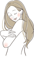 肌が綺麗な女性