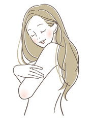 肌が綺麗な女性