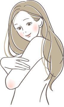 肌が綺麗な女性