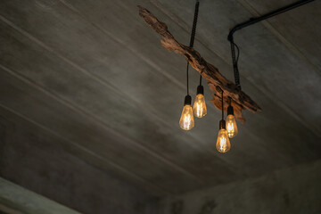 old lamp in the dark