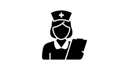 Medical Professional Holding Clipboard and Wearing Protective Mask