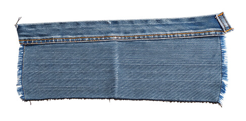 Frayed denim jeans pocket on transparent background