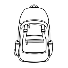School Backpack Vector Illustration Isolated on White