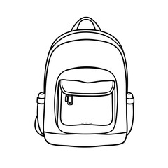 Fototapeta premium School Backpack Illustration Isolated on White