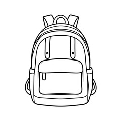 Student Backpack Vector Design on White Background