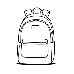 School Backpack Design Element Vector
