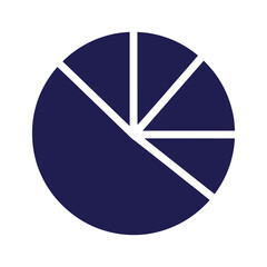 Dark Blue Pie Chart Illustration