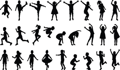 Fototapeta premium set of silhouettes of people