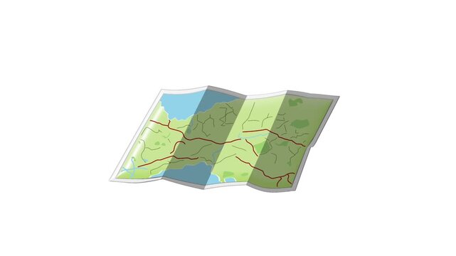 2D Animated Map Icon for Outdoor Navigation and Exploration