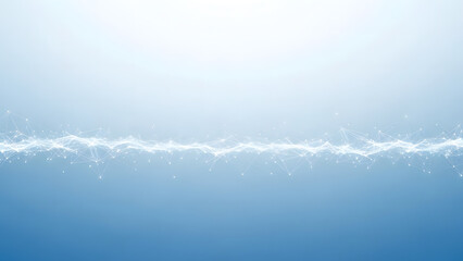 Abstract blue digital network wave background with glowing connections