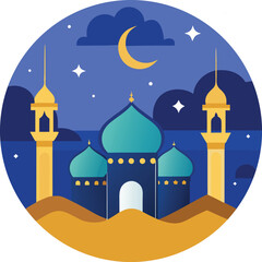 islamic-night-sky-vector.eps