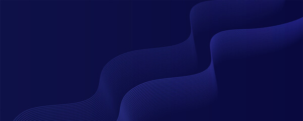 Abstract blue background with flowing wave lines. Glowing wavy lines. Shiny colorful moving lines design element. Modern dynamic wave pattern. vector Eps 10