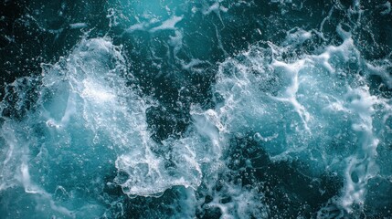 Ocean waves, frothy whitecaps