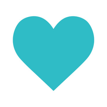 Teal Heart Vector Illustration
