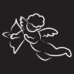 cupid with bow and arrow
