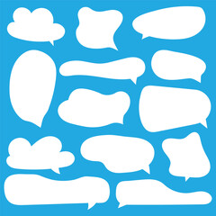 Message comments chat box. Collection of speech bubbles, text boxes and conversation chats in comics.