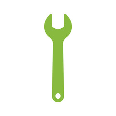 Green Wrench Vector Icon