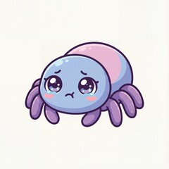 Cute Spider Sad Sticker &ndash; Emotional Anime Kawaii Reaction