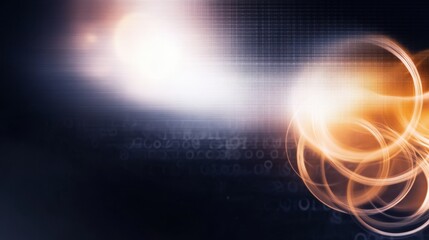 Blurred illumination emitting ethereal glow from distant source deep darkness cloaking mysterious abstract visual.