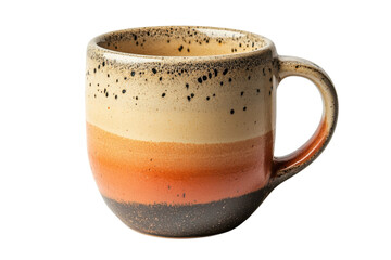 Simple ceramic mug isolated on transparent background