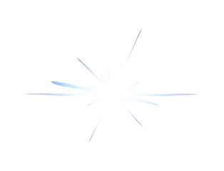 Soft White Light Burst Star Effect Overlay