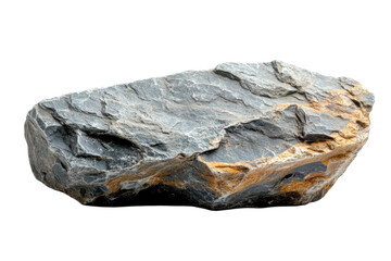 Grey heavy rock isolated on transparent background