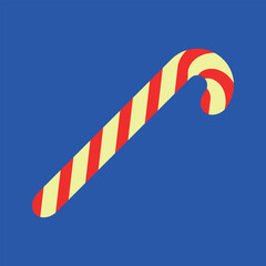Candy cane. Vector illustration on an isolated background.
