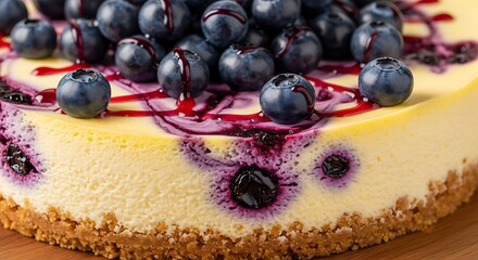Blueberry cheesecake with berry topping