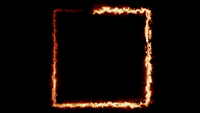 Square frame fire effect
