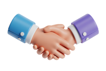 Handshake 3D Icon, Partnership Symbol, Cartoon Collaboration, Agreement Concept