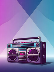 Boombox as symbol of youth music and street culture