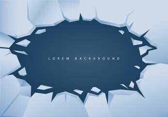 PrintAbstract Frozen Ice Crack Background with Copy Space