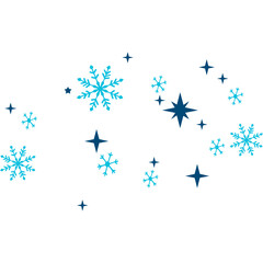 Simple snowflake icon set for Christmas and Happy New Year decor, winter holiday decoration.