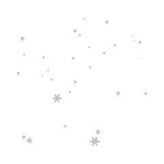 Simple snowflake icon set for Christmas and Happy New Year decor, winter holiday decoration.